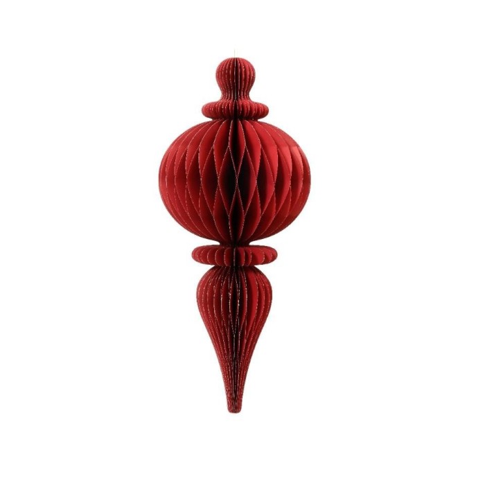 ORNAMENTO CARTA ROSSO H.34CM.